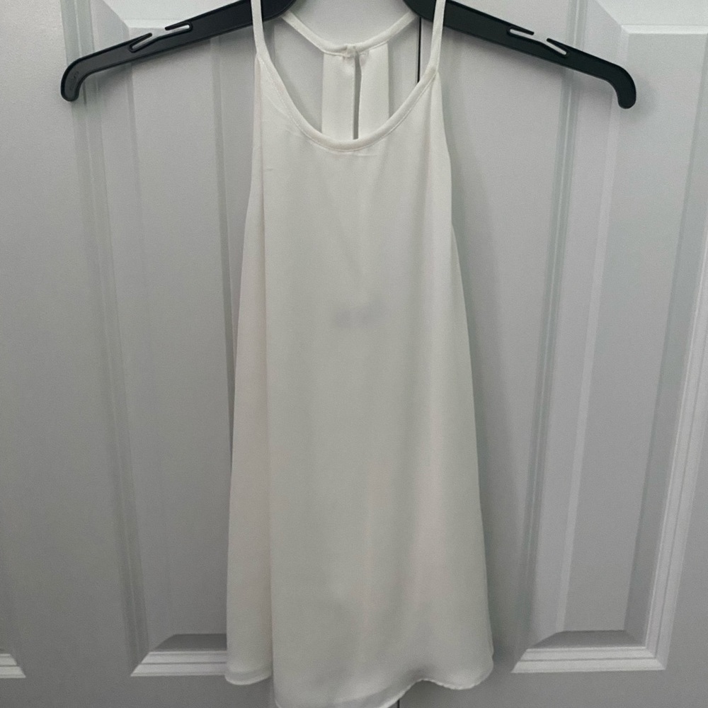 Zara white backless blouse